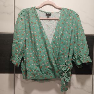 A.N.A. Crossbody Wrap Front Shirt
